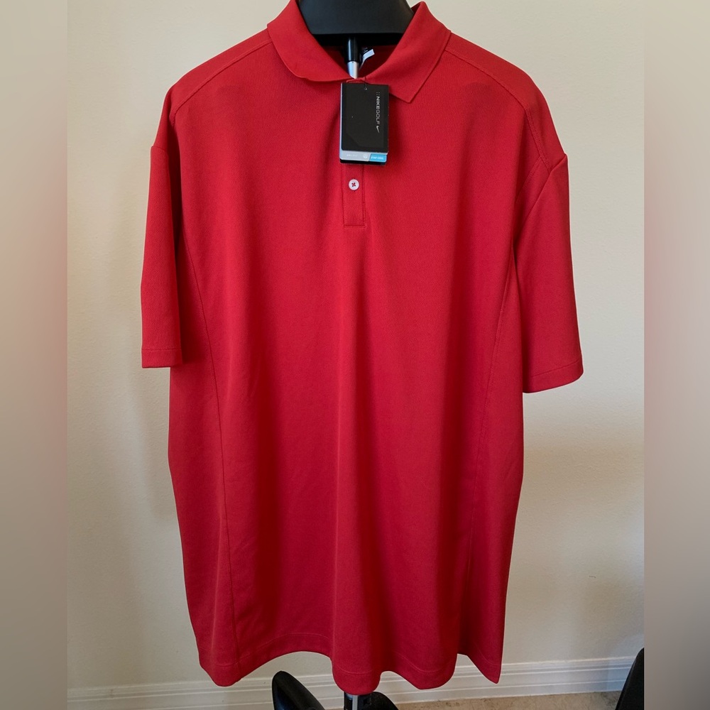 Nike Polo Shirt Men's Size XXL Red Dri-FIT Victory Golf NWT